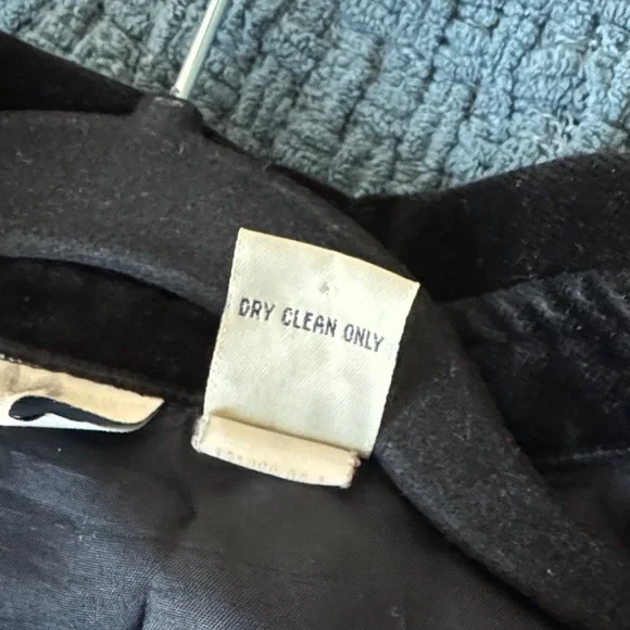 GAP Black Velvet Long Trench Coat - Picture 5 of 5